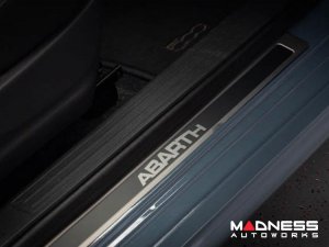 FIAT 500 Door Sills - Stainless Steel - ABARTH Logo